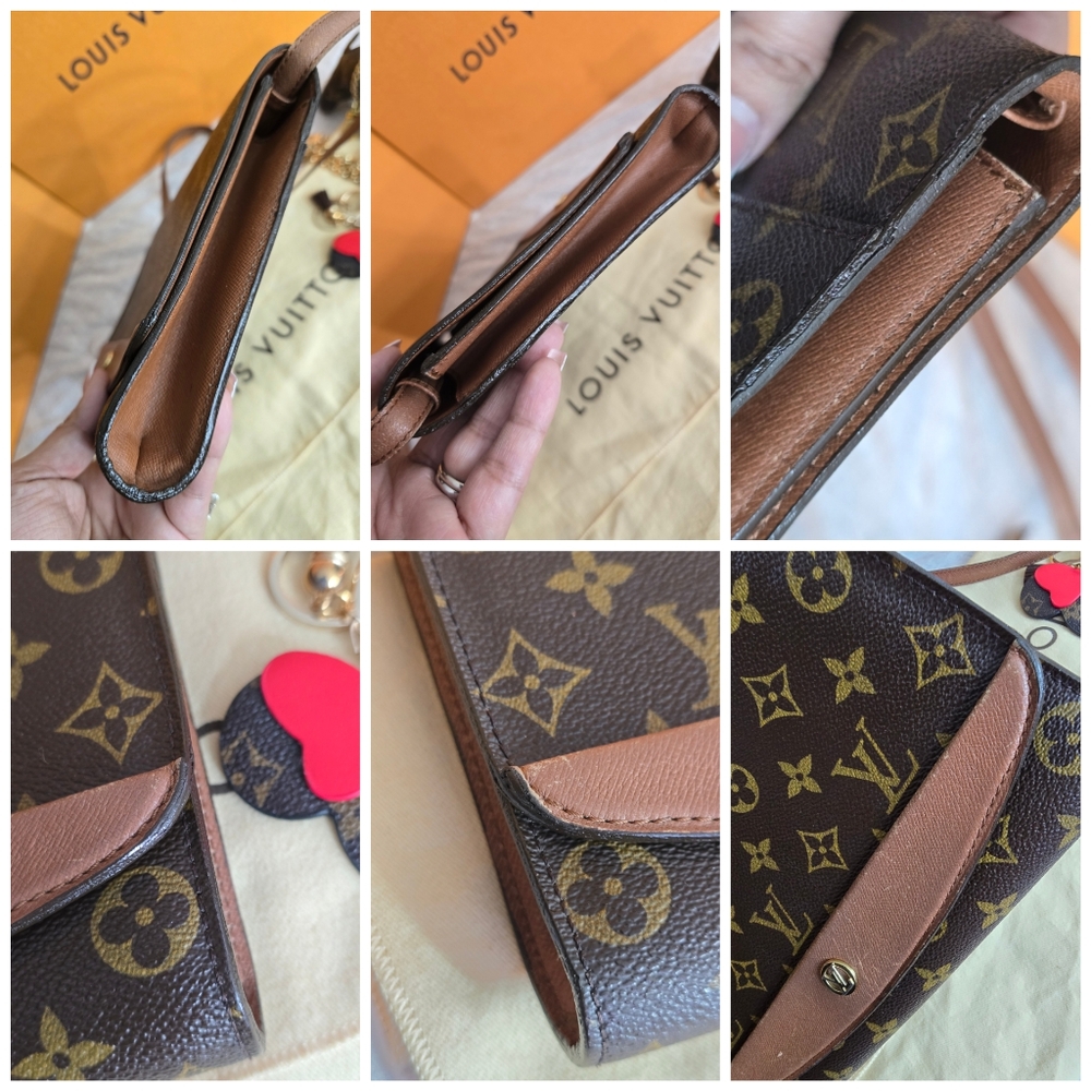LOUIS VUITTON Monogram Bordeaux 24 Brown Shoulder Vintage Bag for Women's - Picture 15 of 17
